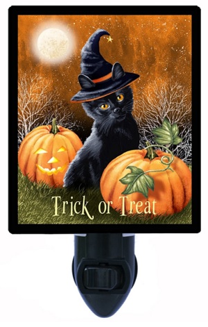 Halloween Night Light Trick or Treat Cat