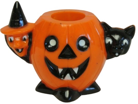 Rosbro Halloween Witch Black Cat and Pumpkin Candy Holder